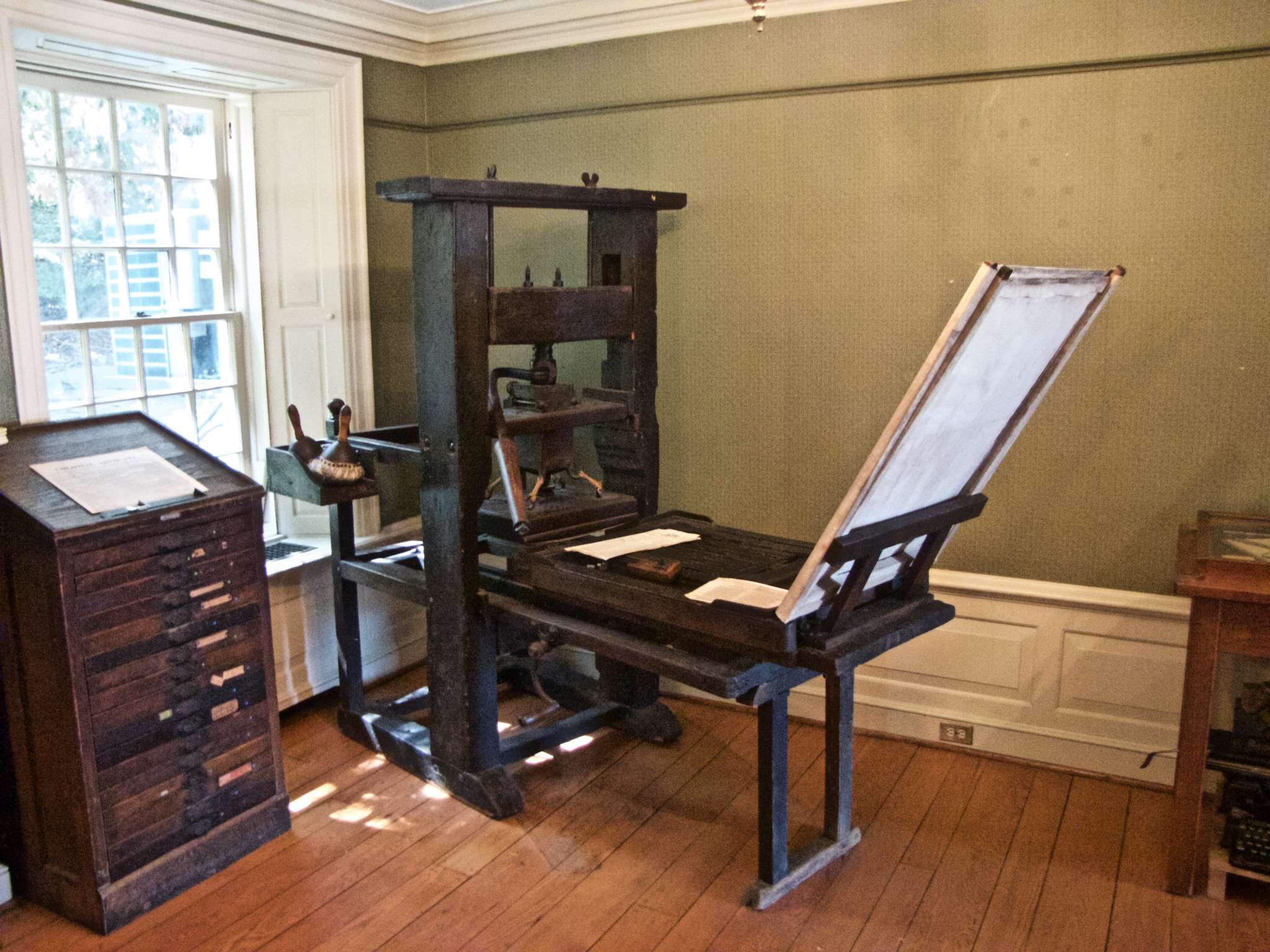 Rarest in the museum’s collection is the Louis Roy Press, oldest in Canada and one of the few original wooden presses remaining in the world!